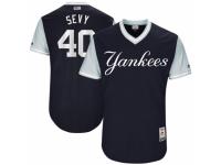 Men's 2017 Little League World Series New York Yankees Luis Severino Sevy Navy Jersey