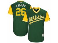 Men's 2017 Little League World Series Oakland Athletics #26 Matt Chapman Chappy Green Jersey