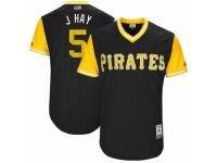 Men's 2017 Little League World Series Pittsburgh Pirates #5 Josh Harrison J Hay Black Jersey