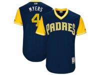 Men's 2017 Little League World Series San Diego Padres #4 Wil Meyers Myers Navy Jersey
