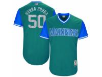 Men's 2017 Little League World Series Seattle Mariners #50 Nick Vincent Hubba Hubba Aqua Jersey