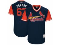 Men's 2017 Little League World Series St. Louis Cardinals #67 Matt Bowman Bowman Navy Jersey