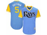Men's 2017 Little League World Series Tampa Bay Rays #5 Matt Duffy Duffman Light Blue Jersey