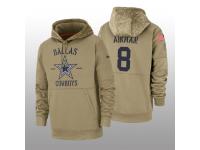 Men's 2019 Salute to Service Troy Aikman Cowboys Tan Sideline Therma Hoodie Dallas Cowboys