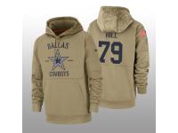 Men's 2019 Salute to Service Trysten Hill Cowboys Tan Sideline Therma Hoodie Dallas Cowboys