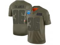 Men's #36 Limited Roderic Teamer Camo Football Jersey Los Angeles Chargers 2019 Salute to Service