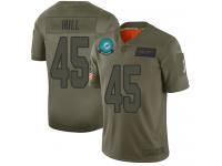 Men's #45 Limited Mike Hull Camo Football Jersey Miami Dolphins 2019 Salute to Service