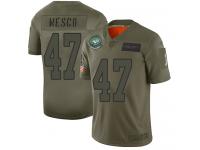 Men's #47 Limited Trevon Wesco Camo Football Jersey New York Jets 2019 Salute to Service