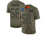 Men's #58 Limited Bobby Okereke Camo Football Jersey Indianapolis Colts 2019 Salute to Service