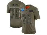 Men's #76 Limited Russell Okung Camo Football Jersey Los Angeles Chargers 2019 Salute to Service
