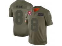 Men's #8 Limited Steve Young Camo Football Jersey San Francisco 49ers 2019 Salute to Service