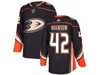 Men's Adidas Anaheim Ducks #42 Josh Manson Authentic Black Home NHL Jersey