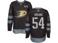 Men's Adidas Anaheim Ducks #54 Antoine Morand Authentic Black 1917-2017 100th Anniversary NHL Jersey
