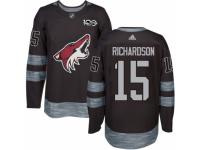 Men's Adidas Arizona Coyotes #15 Brad Richardson Premier Black 1917-2017 100th Anniversary NHL Jersey