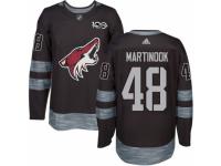 Men's Adidas Arizona Coyotes #48 Jordan Martinook Premier Black 1917-2017 100th Anniversary NHL Jersey