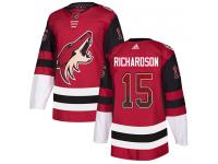 Men's Adidas Brad Richardson Authentic Maroon NHL Jersey Arizona Coyotes #15 Drift Fashion