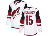 Men's Adidas Brad Richardson Authentic White Away NHL Jersey Arizona Coyotes #15