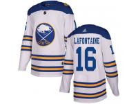 Men's Adidas Buffalo Sabres #16 Pat Lafontaine Authentic White 2018 Winter Classic NHL Jersey