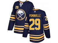 Men's Adidas Buffalo Sabres #29 Jason Pominville Premier Navy Blue Home NHL Jersey