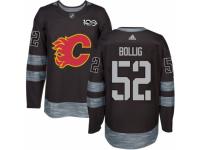 Men's Adidas Calgary Flames #52 Brandon Bollig Premier Black 1917-2017 100th Anniversary NHL Jersey