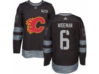 Men's Adidas Calgary Flames #6 Dennis Wideman Premier Black 1917-2017 100th Anniversary NHL Jersey