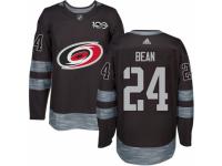 Men's Adidas Carolina Hurricanes #24 Jake Bean Premier Black 1917-2017 100th Anniversary NHL Jersey