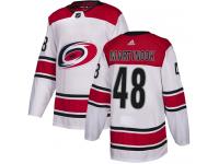 Men's Adidas Carolina Hurricanes #48 Jordan Martinook White Away Authentic NHL Jersey
