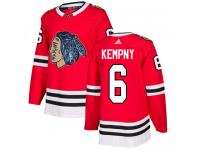 Men's Adidas Chicago Blackhawks #6 Michal Kempny Red Authentic Fashion Gold NHL Jersey