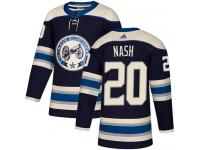 Men's Adidas Columbus Blue Jackets #20 Riley Nash Navy Blue Alternate Authentic NHL Jersey