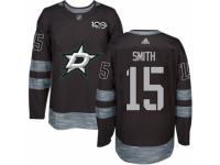 Men's Adidas Dallas Stars #15 Bobby Smith Premier Black 1917-2017 100th Anniversary NHL Jersey