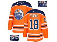 Men's Adidas Edmonton Oilers #18 Ryan Strome Orange Authentic Fashion Gold NHL Jersey