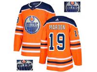 Men's Adidas Edmonton Oilers #19 Patrick Maroon Orange Authentic Fashion Gold NHL Jersey