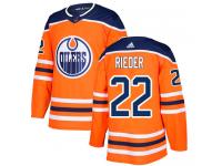 Men's Adidas Edmonton Oilers #22 Tobias Rieder Orange Home Authentic NHL Jersey