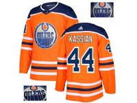 Men's Adidas Edmonton Oilers #44 Zack Kassian Orange Authentic Fashion Gold NHL Jersey