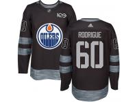 Men's Adidas Edmonton Oilers #60 Olivier Rodrigue Black Authentic 1917-2017 100th Anniversary NHL Jersey