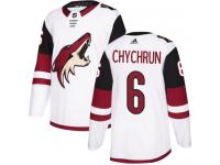 Men's Adidas Jakob Chychrun Authentic White Away NHL Jersey Arizona Coyotes #6