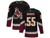 Men's Adidas Jason Demers Authentic Black Alternate NHL Jersey Arizona Coyotes #55