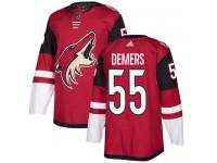 Men's Adidas Jason Demers Authentic Burgundy Red Home NHL Jersey Arizona Coyotes #55