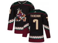 Men's Adidas Keith Tkachuk Authentic Black Alternate NHL Jersey Arizona Coyotes #7