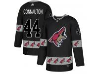 Men's Adidas Kevin Connauton Authentic Black NHL Jersey Arizona Coyotes #44 Team Logo Fashion