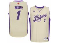 Men's Adidas Los Angeles Lakers #1 D'Angelo Russell Swingman White 2015-16 Christmas Day NBA Jersey