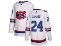 Men's Adidas Montreal Canadiens #24 Phillip Danault Authentic White 2017 100 Classic NHL Jersey