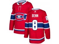 Men's Adidas Montreal Canadiens #8 Jordie Benn Authentic Red Home NHL Jersey