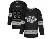 Men's Adidas Nashville Predators #22 Kevin Fiala Black Authentic Team Logo Fashion NHL Jersey