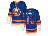 Men's Adidas New York Islanders #14 Tom Kuhnhackl Royal Blue Authentic Drift Fashion NHL Jersey