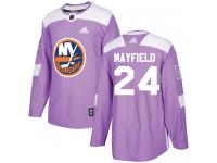 Men's Adidas New York Islanders #24 Scott Mayfield Purple Authentic Fights Cancer Practice NHL Jersey