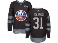 Men's Adidas New York Islanders #31 Dustin Tokarski Black Authentic 1917-2017 100th Anniversary NHL Jersey