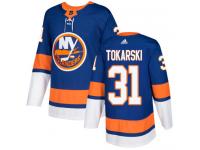 Men's Adidas New York Islanders #31 Dustin Tokarski Royal Blue Home Authentic NHL Jersey