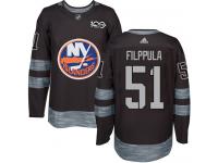 Men's Adidas New York Islanders #51 Valtteri Filppula Black Authentic 1917-2017 100th Anniversary NHL Jersey