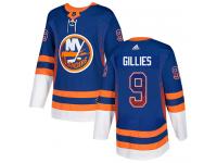 Men's Adidas New York Islanders #9 Clark Gillies Royal Blue Authentic Drift Fashion NHL Jersey